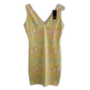 Women's Yellow Tie Dye Wild Fable Sleeveless Dress